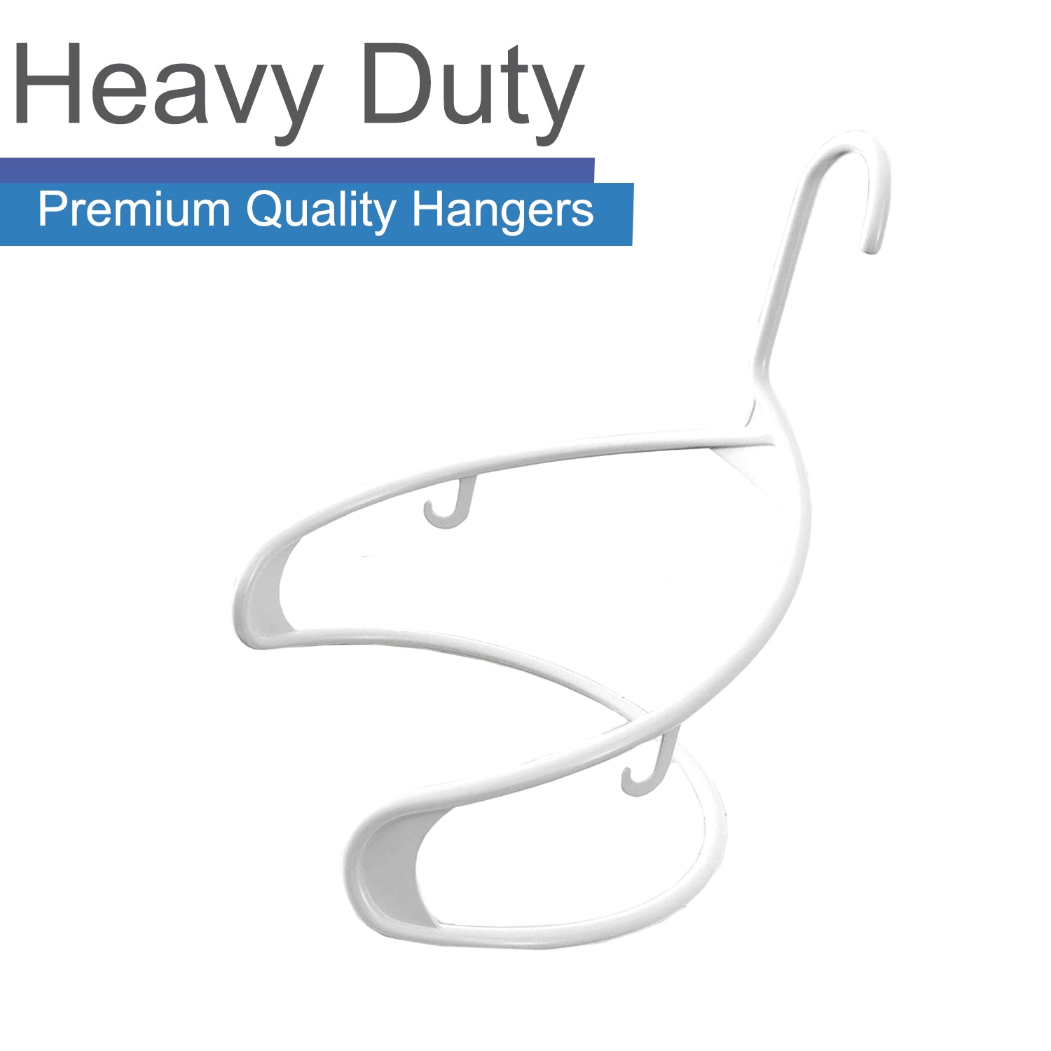 Heshberg Plastic Hangers with Notched Standard Size 20 Pack, Black